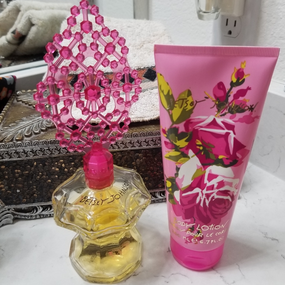 Betsey Johnson Perfume 3.4 oz and Body Lotion Set - Picture 1 of 7